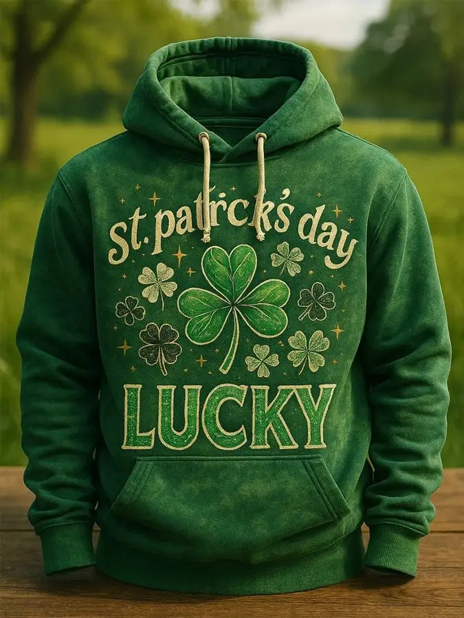 Saint Patrick's Day Hoodie Lucky Irish Shamrock Clothing Gift For Your Family