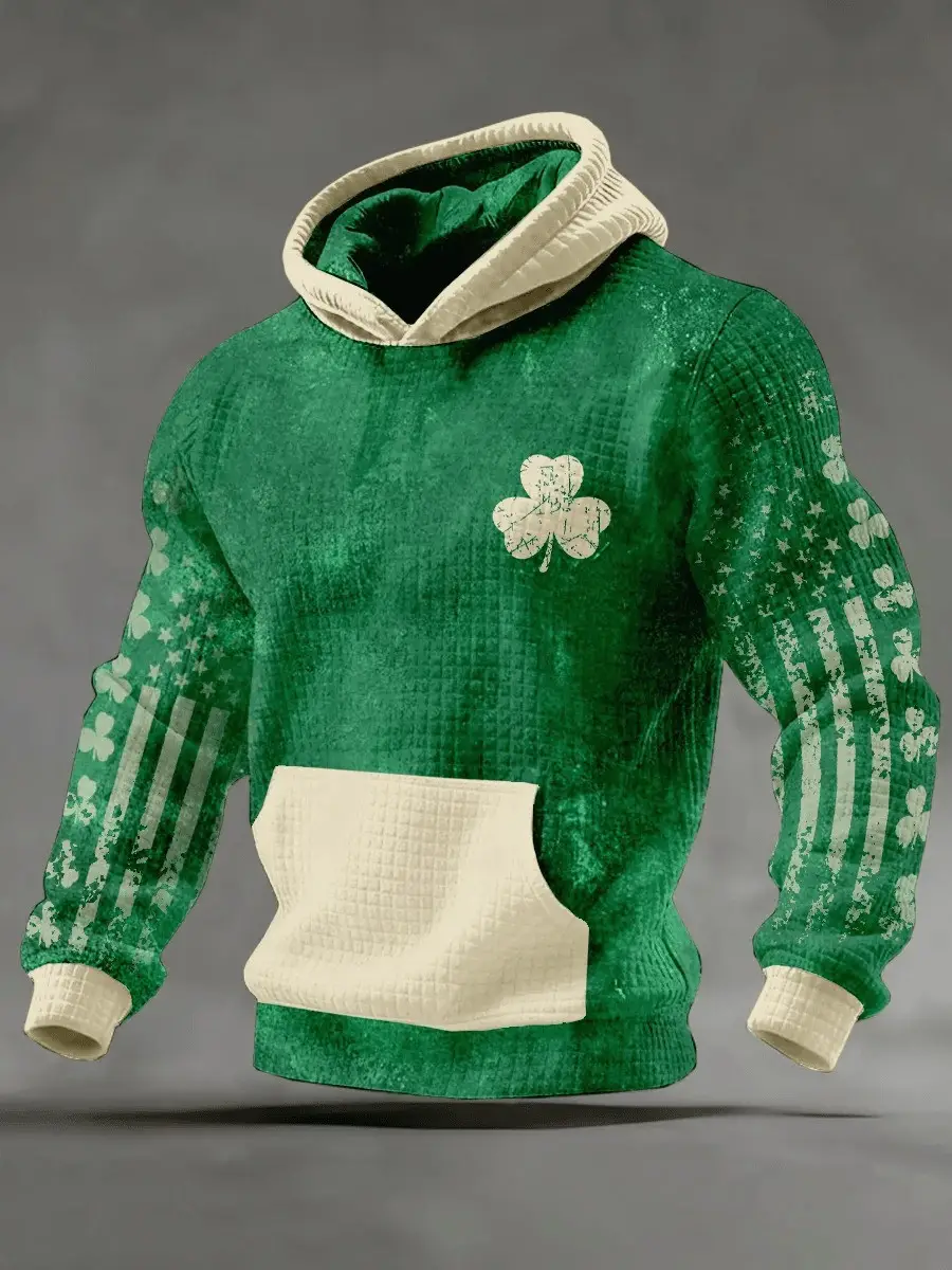 Saint Patrick's Day Hoodie Retro Irish Shamrock Clothing Gift For Your Grandpa