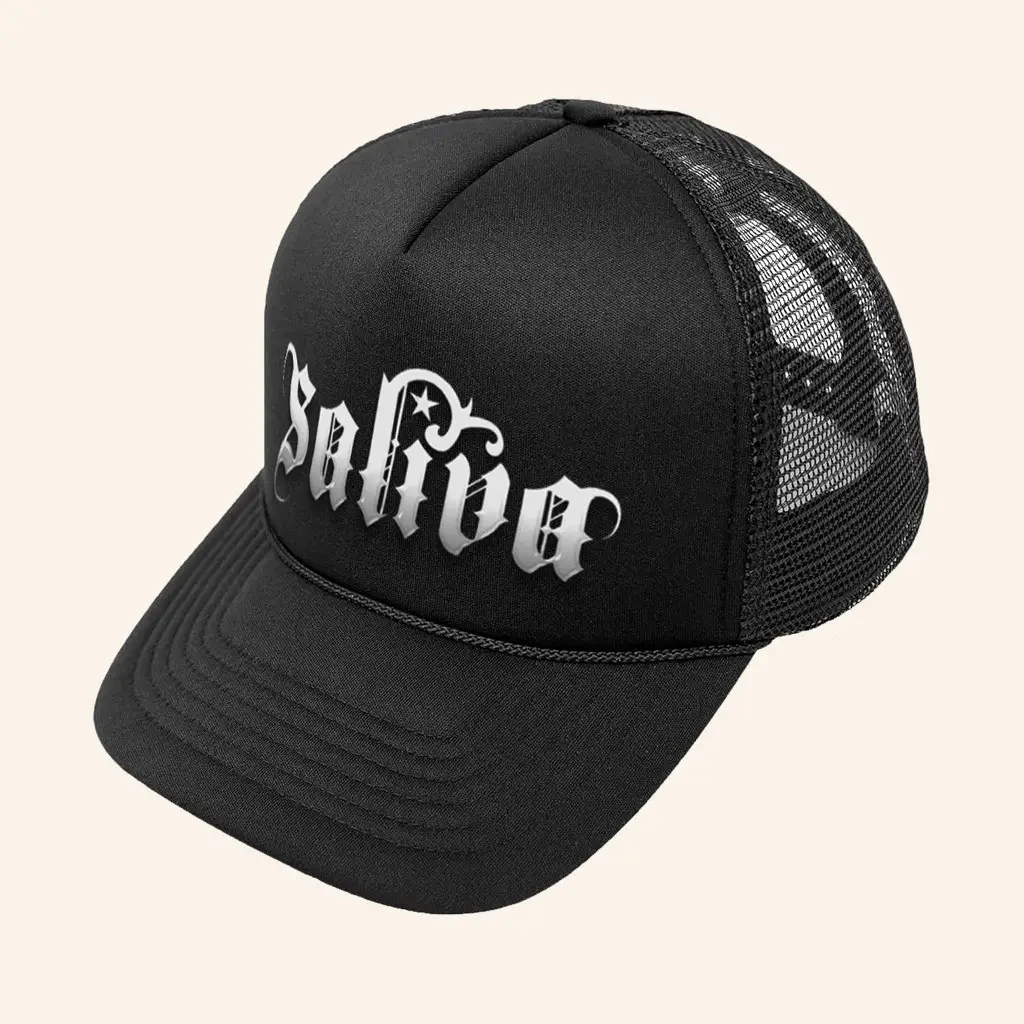 Saliva Merch Saliva Black Snapback Logo Hat Birthday Gifts For Boyfriend -WearandDecor
