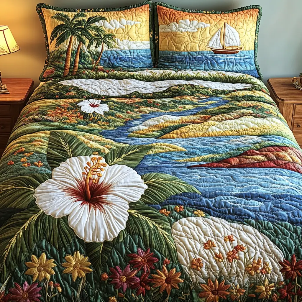 Saltwater Soul Quilted Bedding Set Beautiful Bedding Merch Gift for a Peaceful Sleep
