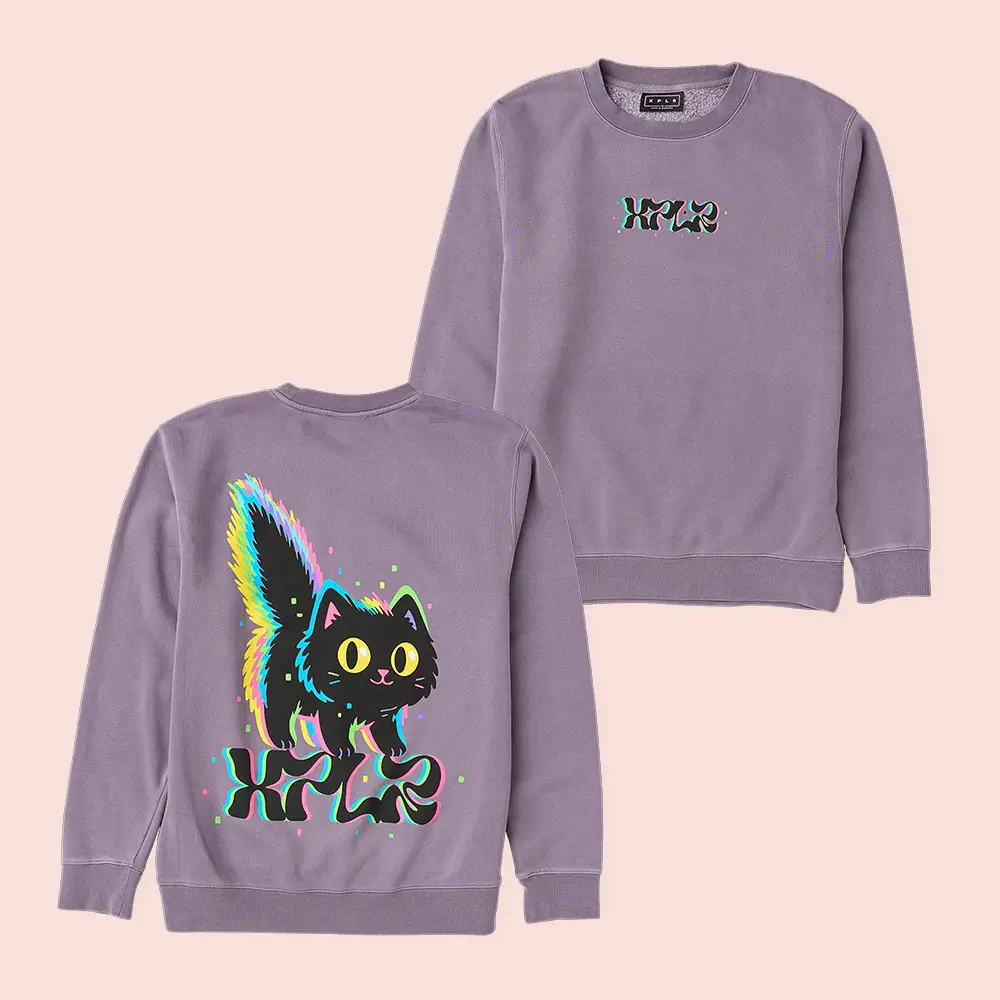 Sam And Colby Merch Bad Luck Cat Sweatshirt XPLR Merch Cat Lovers Gifts For Friends Sam And Colby Merch Bad Luck Cat Sweatshirt XPLR Merch Cat Lovers Gifts For Friends - Image 1