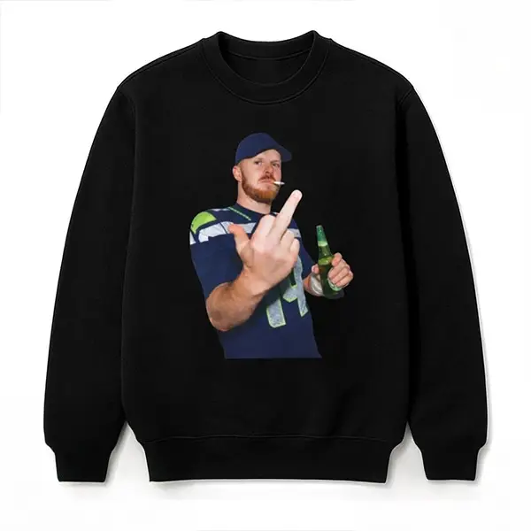 Sam Darnold Flipping Off Sweatshirt Rebel Style Clothing Funny Gift For Best Friend