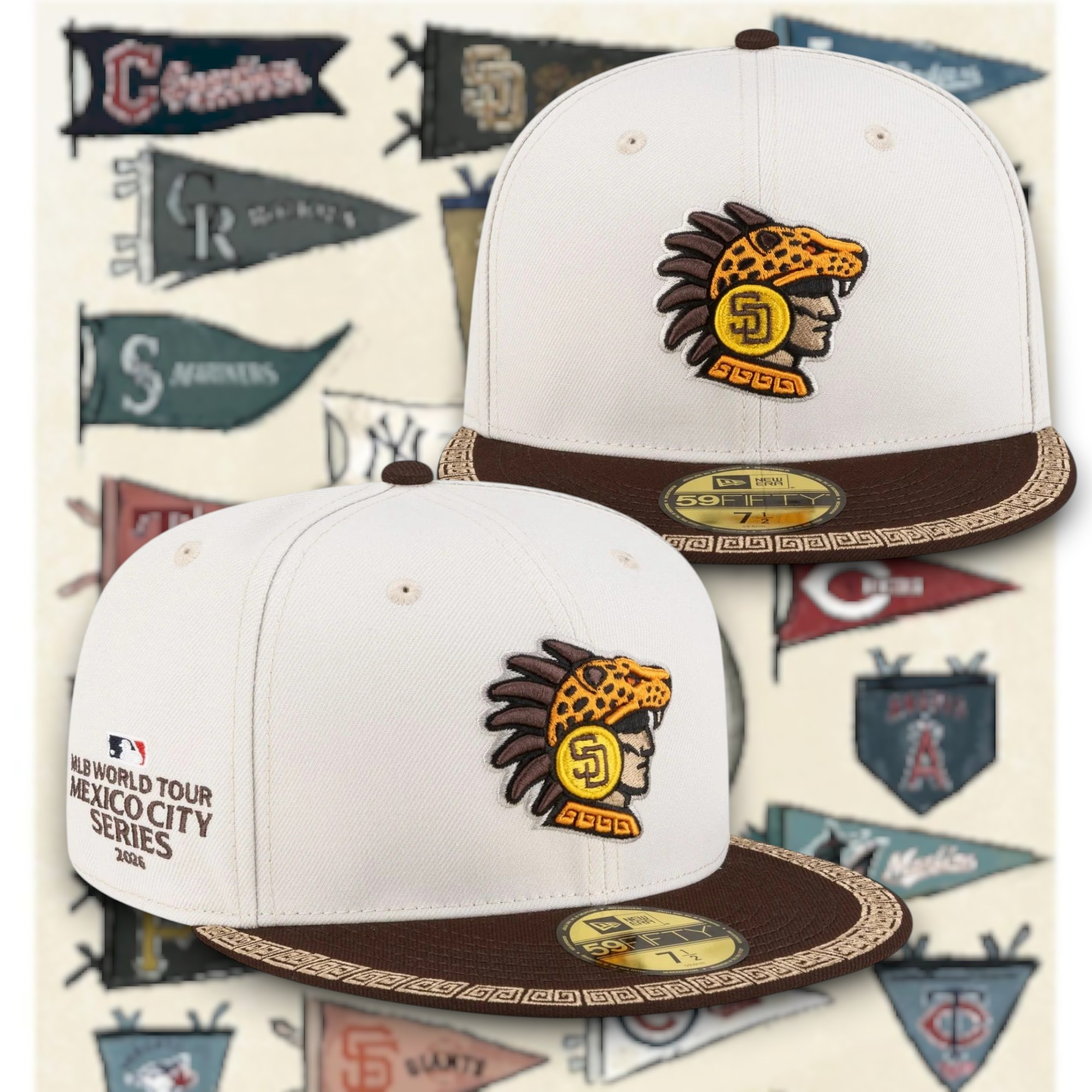 San Diego Padres 2026 Snapback MLB World Tour Mexico City Series Hat Best Gift Ideas