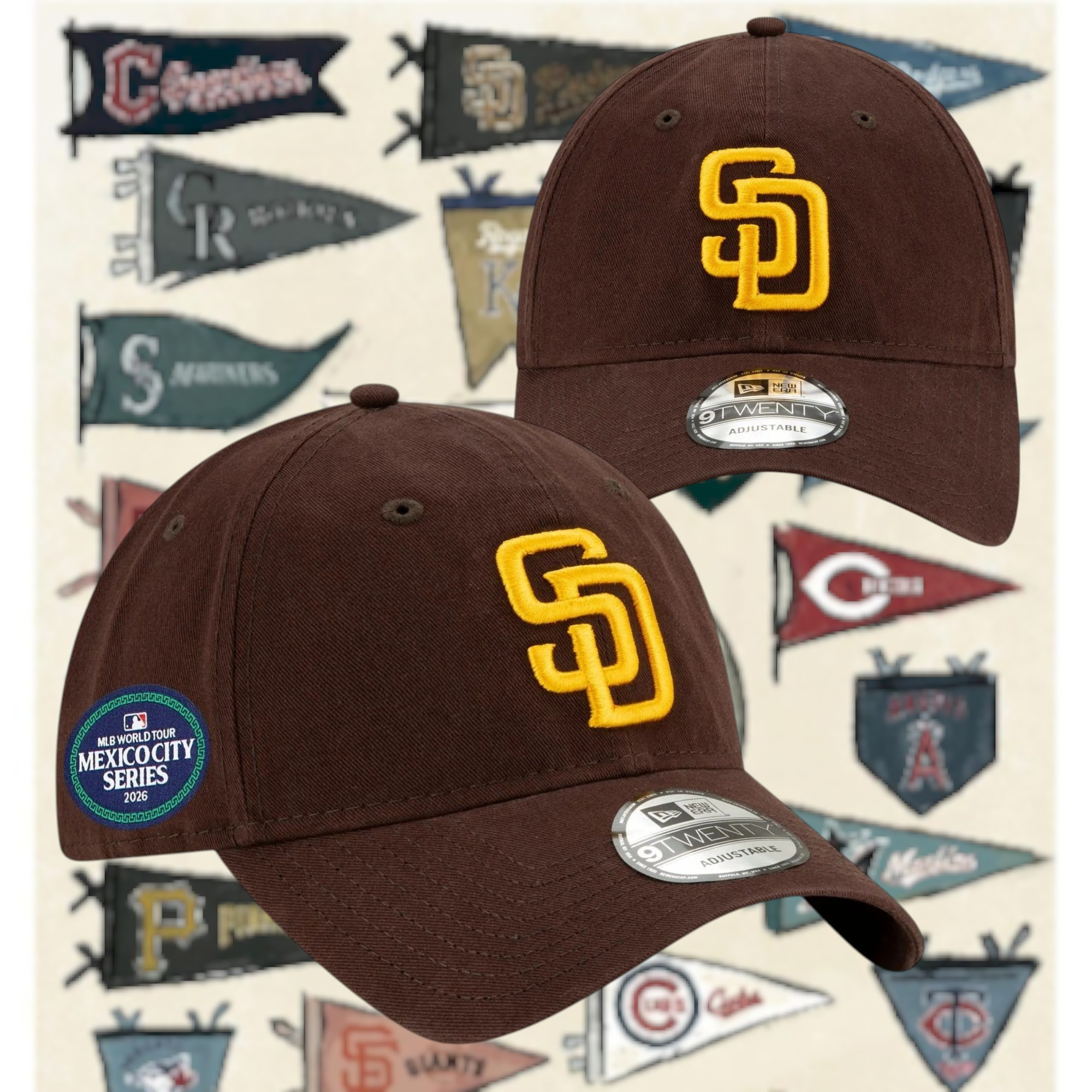 San Diego Padres Baseball Cap 2026 MLB World Tour Mexico City Series Hat Gift For Baseball Lover