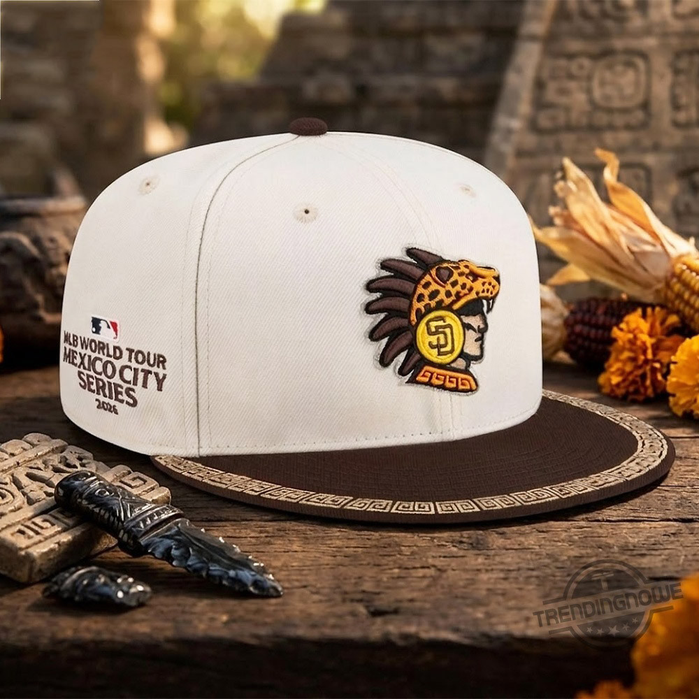 San Diego Padres Mexico City Series 2024 Hat New Era 59FIFTY Fitted Snapback Cap Gift For Men