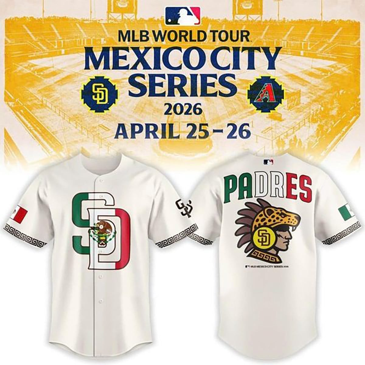 San Diego Padres MLB Mexico City Series 2026 Baseball Jersey Game Day Gift For Fans