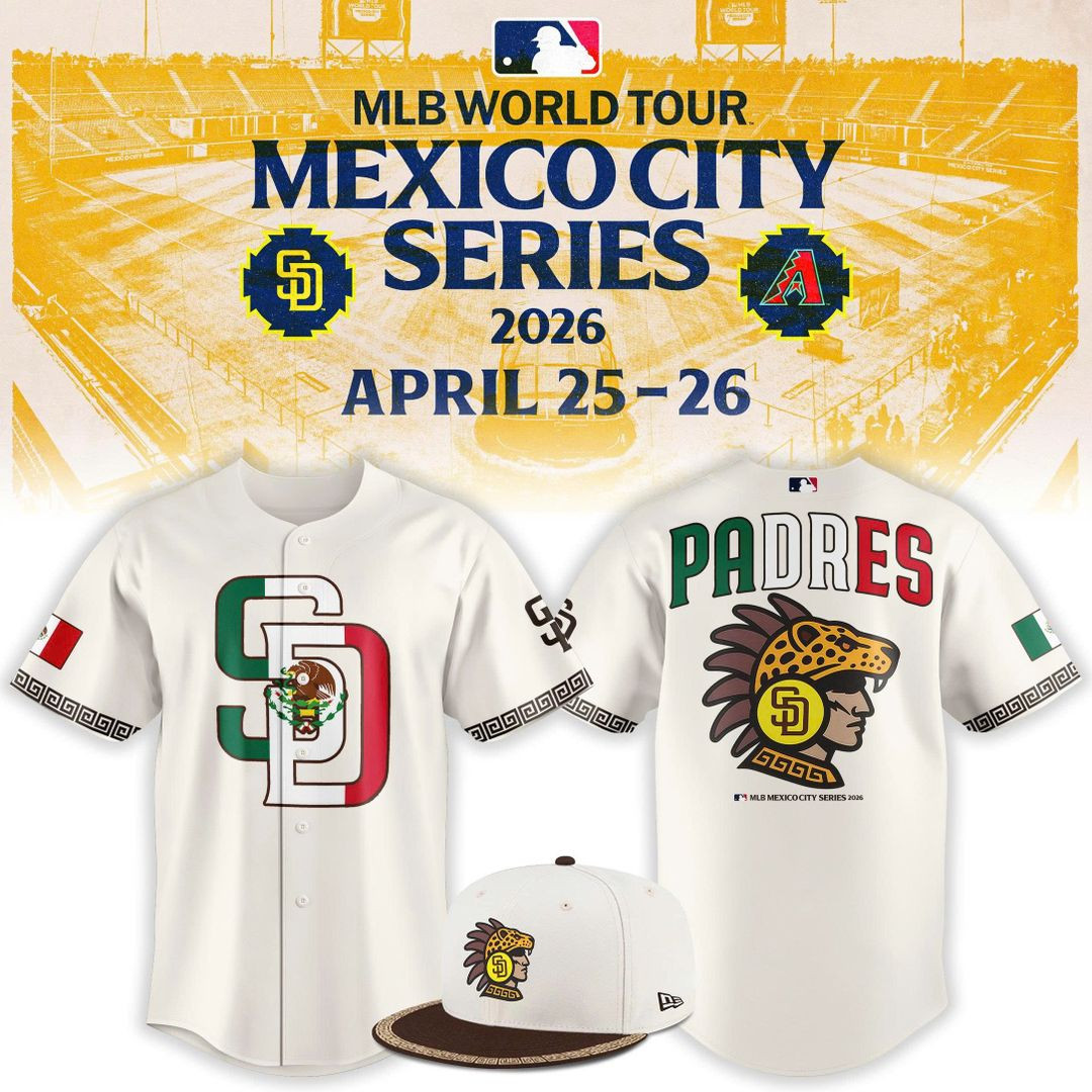 San Diego Padres MLB Mexico City Series 2026 Jersey Padres Merch Best Gifts For Baseball Fans
