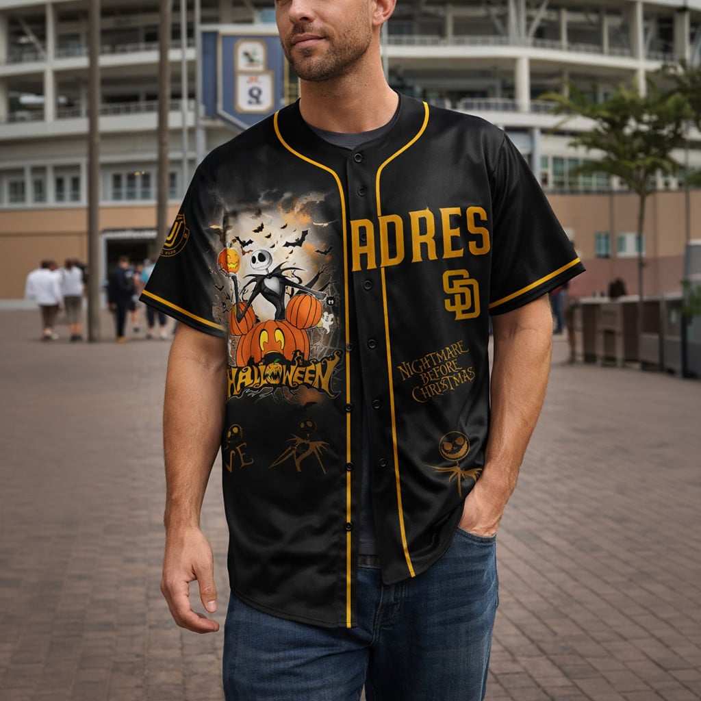 San Diego Padres The Nightmare Before Christmas Movie Jersey 2025 SD Padres Merch Fan Gifts