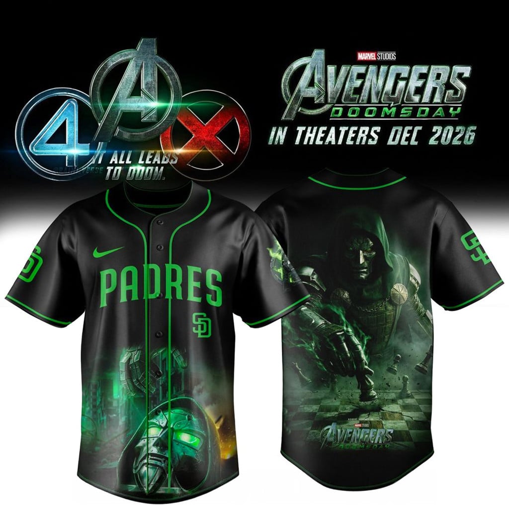 San Diego Padres X Avengers Doomsday 2026 Doctor Doom Jersey Padres Merch Baseball Fan Gifts