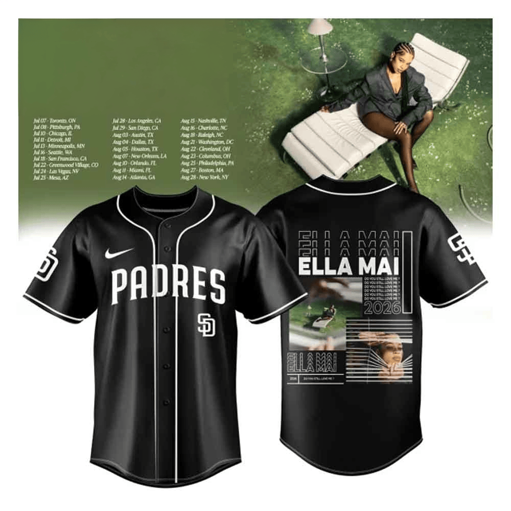 San Diego Padres X Ella Mai Do You Still Love Me Baseball Jersey 2026 Fan Merch Gifts For Him
