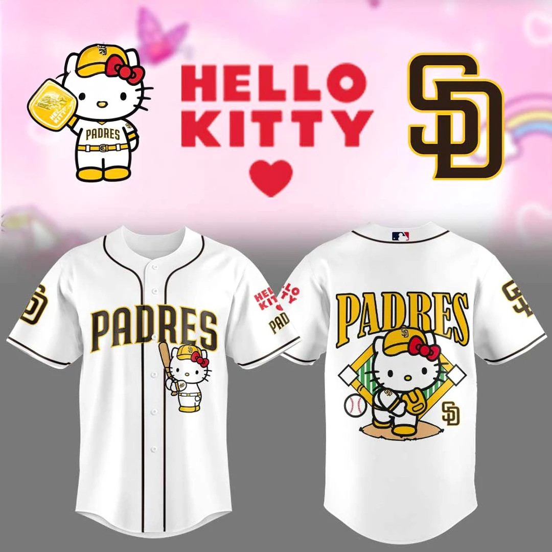 San Diego Padres x Hello Kitty 2026 Jersey Shirt Cute Hello Kitty Apparel Gift For Daughter