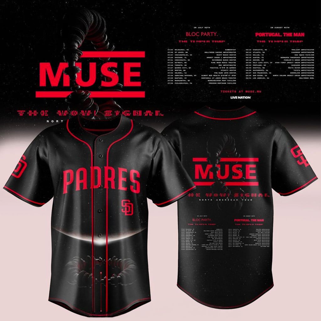 San Diego Padres X Muse The WOW Signal Tour 2026 Jersey SD Padres Merch Gifts For BFF
