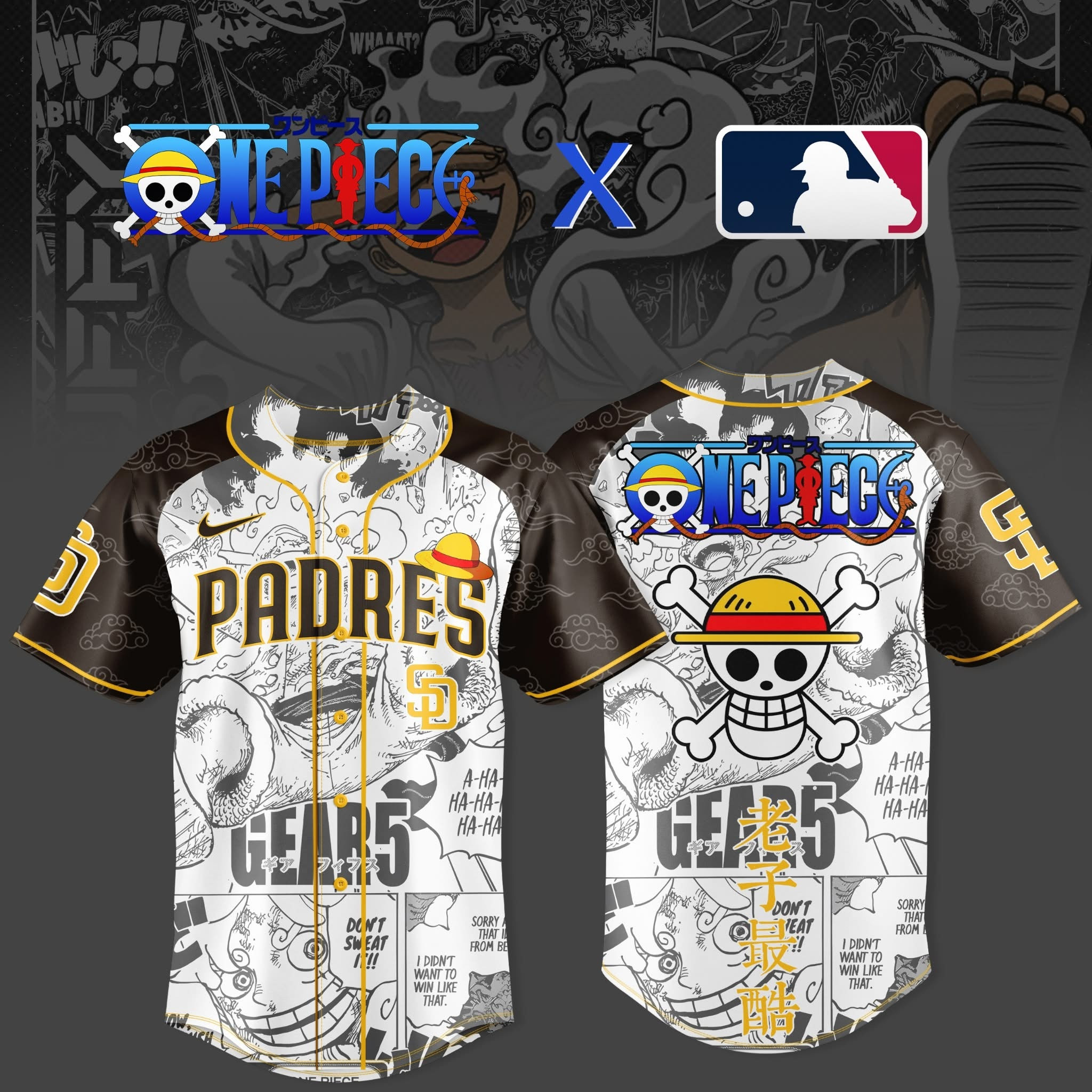 San Diego Padres X One Piece Jersey One Piece Padres MLB Merch Gift For Athlete Life