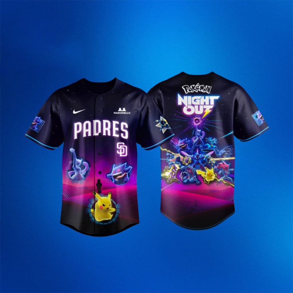 San Diego Padres X Pokemon Night Out 2026 Jersey Padres Merch Gifts Ideas For Brothers