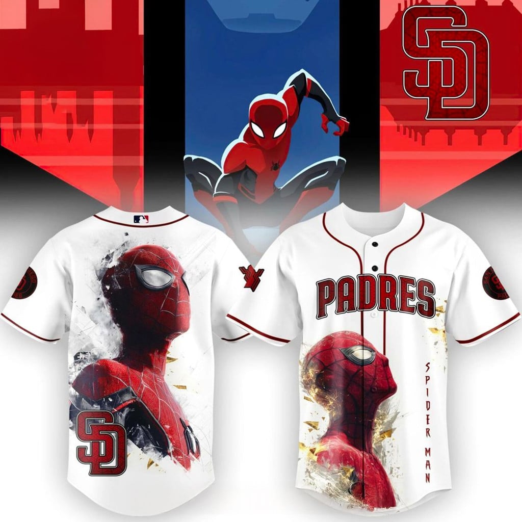 San Diego Padres X Spider Game Night Jersey 2026 Padres Merch Gifts For Boyfriend