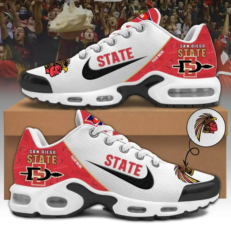 San Diego State Athletics Shoes 2026 Version Custom Name Air Max Shoes & Air Cushion Sneakers