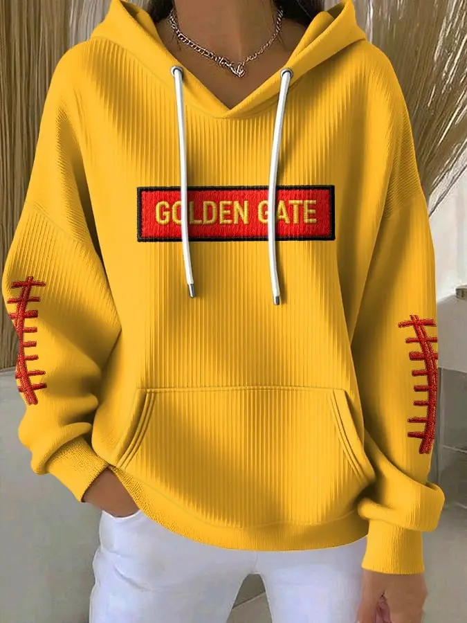 San Francisco 49ers Hoodie Golden Gate Hooded Sweatshirt Women's SF Football Game Day Apparel