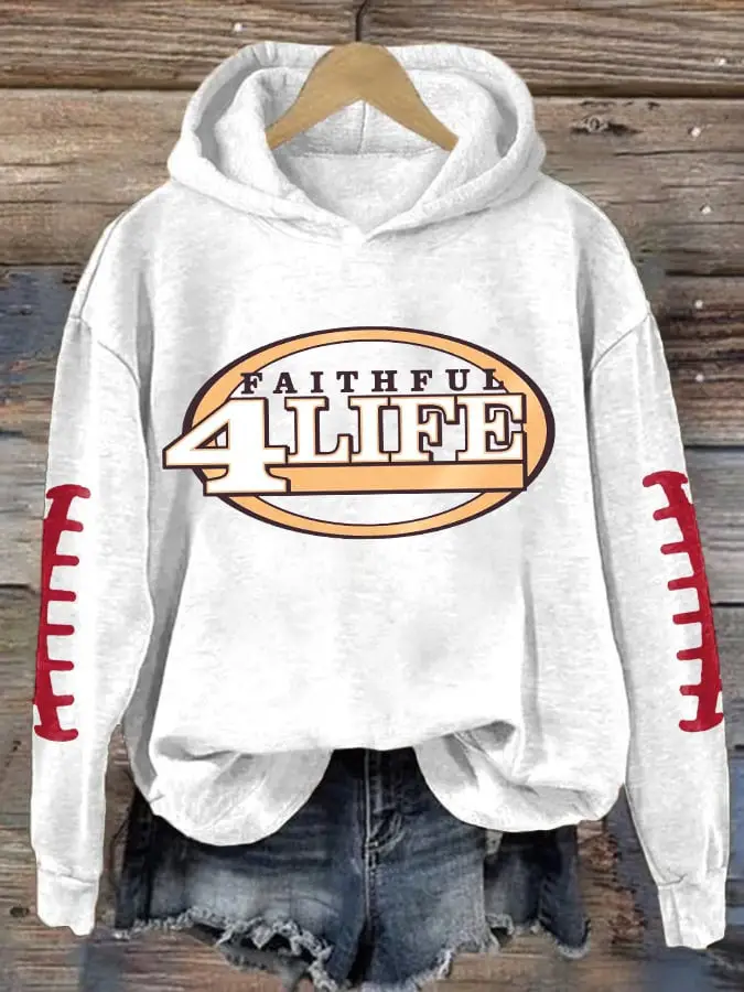 San Francisco 49ers Merch Faithful 4life Hoodie Football Themed Gifts For Girlfriend San Francisco 49ers Merch Faithful 4life Hoodie Football Themed Gifts For Girlfriend - Image 1
