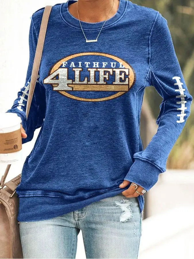 San Francisco 49ers Merch Faithful 4life Sweatshirt Football Clothing Gifts For Mother