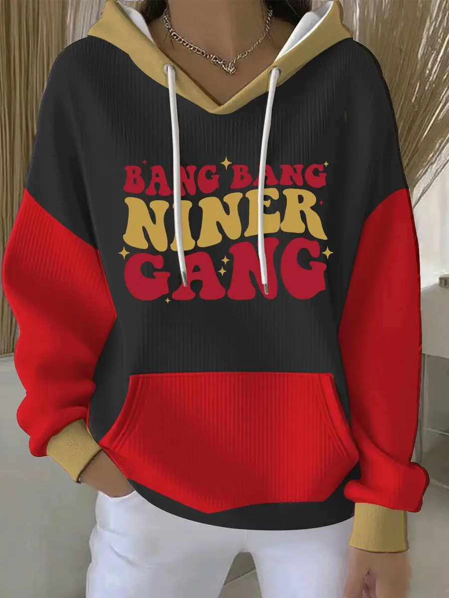 San Francisco 49ers Merch Hoodie Bang Bang Niner Gang Clothes For Football Fans