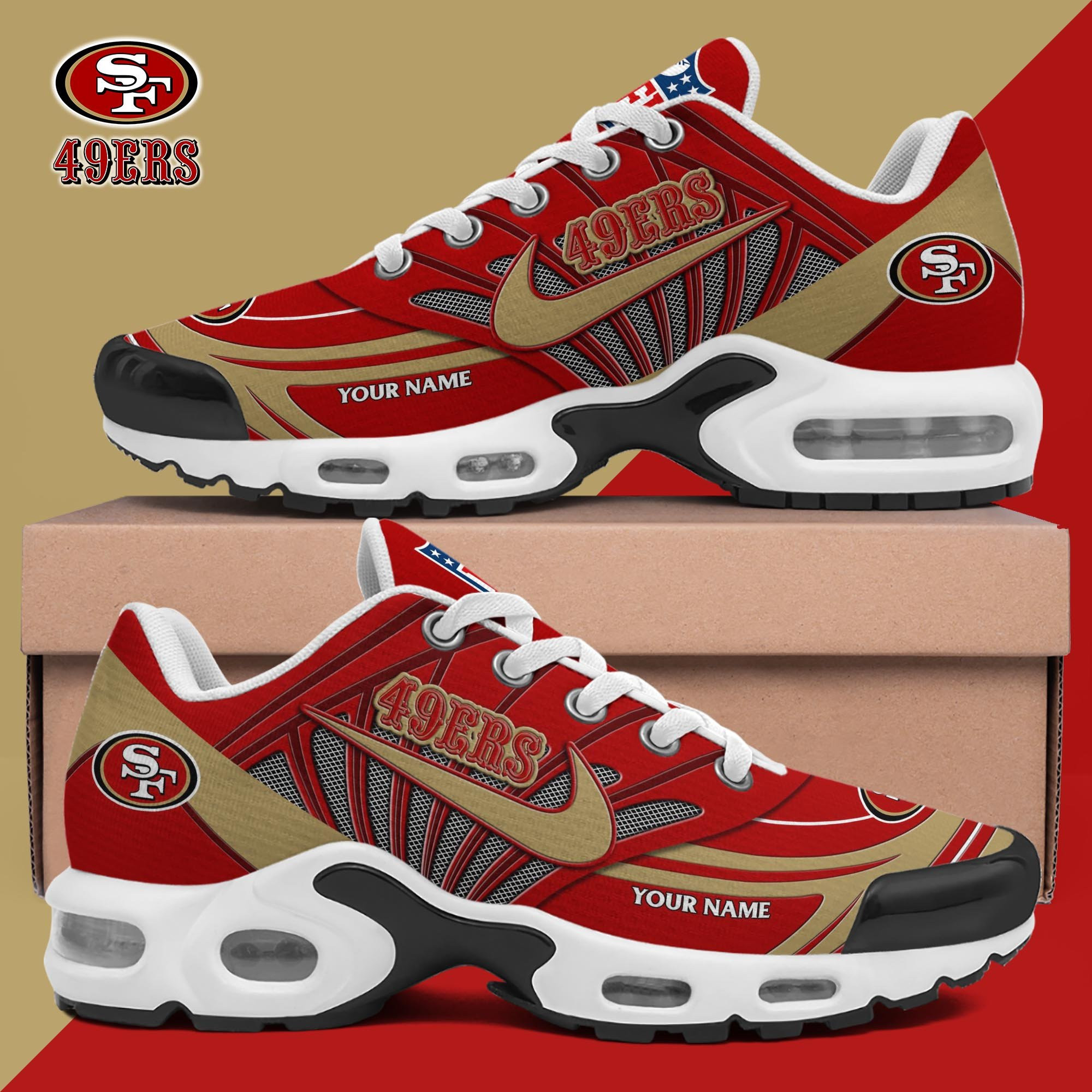 San Francisco 49ers Shoes 2026 Version Custom Your Name 582 San Francisco 49ers Shoes 2026 Version Custom Your Name 582 - Image 1
