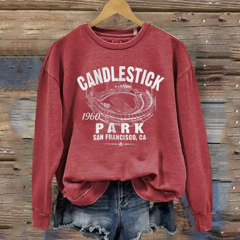 San Francisco 49ers Sweatshirt Vintage Candlestick Park 1960 Sweatshirt Gifts For 49ers Fans