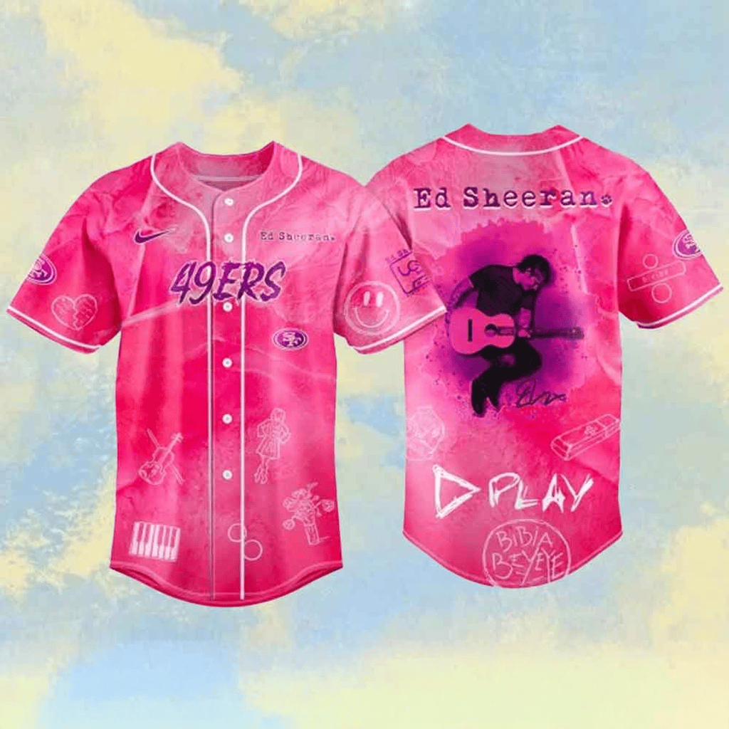 San Francisco 49Ers X Ed Sheeran Loop Tour 2026 Baseball Jersey 49Ers Merch Fans Gifts