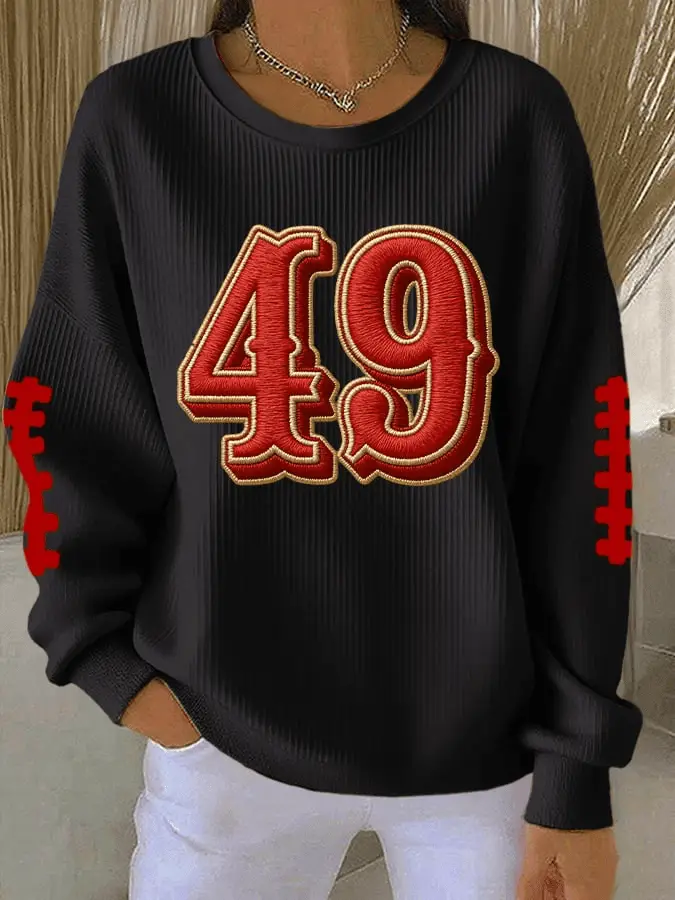 San Francisco Football Merch Women's 49ers Sweatshirt Team San Francisco Uniform
