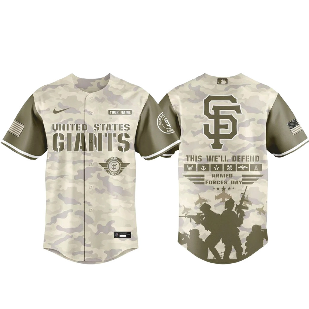 San Francisco Giants Armed Forces Day Appreciation Night 2026 Baseball Jersey