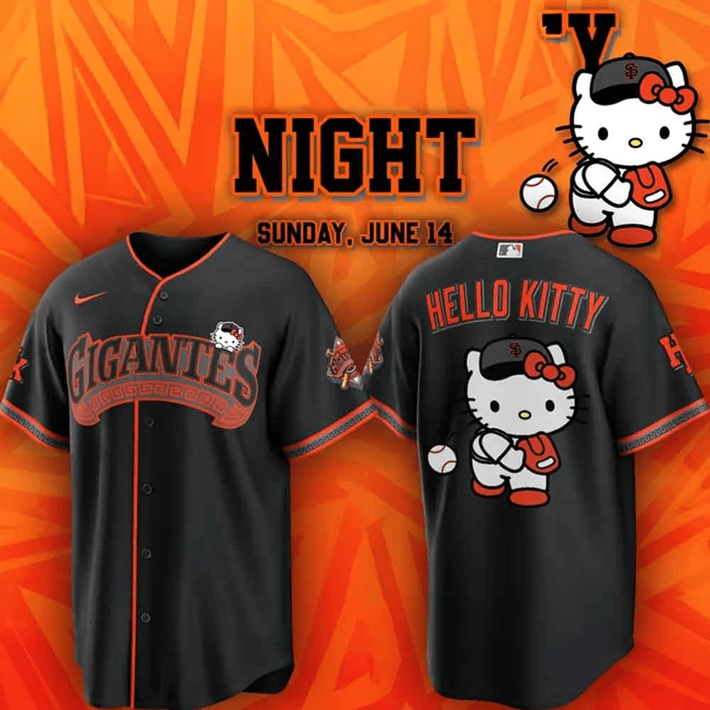 San Francisco Giants Gigantes X Hello Kitty Jersey 2026 Fan Merch Father's Day Gifts