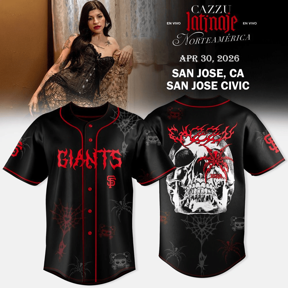 San Francisco Giants x Cazzu Latinaje En Vivo Tour NA 2026 Tour Jersey Giants Merch For Fan
