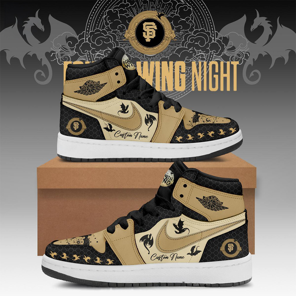 San Francisco Giants x Fourth Wing Night 2026 Air Jordan 1 Shoes Giants Merch Gifts For Him San Francisco Giants x Fourth Wing Night 2026 Air Jordan 1 Shoes Giants Merch Gifts For Him - Image 1