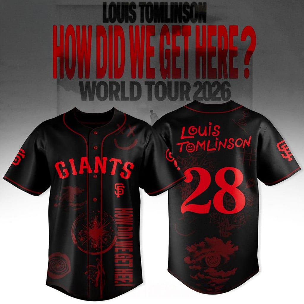 San Francisco Giants X Louis Tomlinson How Did We Get Here World Tour 2026 Jersey Giants Merch
