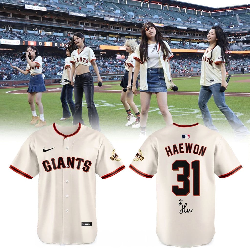 San Francisco Giants X NMIXX Is Loving Their Time At Oracle Park Jersey Haewon #31 Jersey Gifts