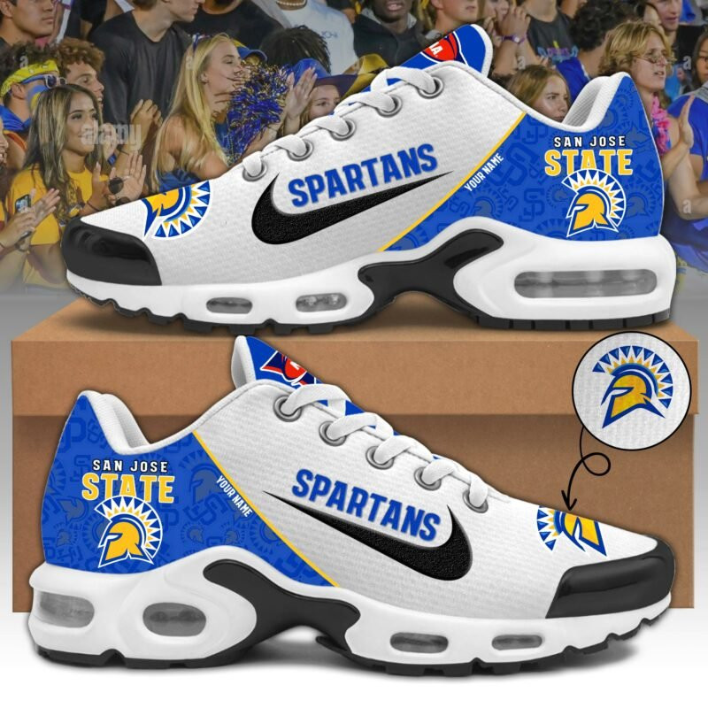 San Jose State Spartans Shoes 2026 Version Custom Name Air Max Shoes & Air Cushion Sneakers