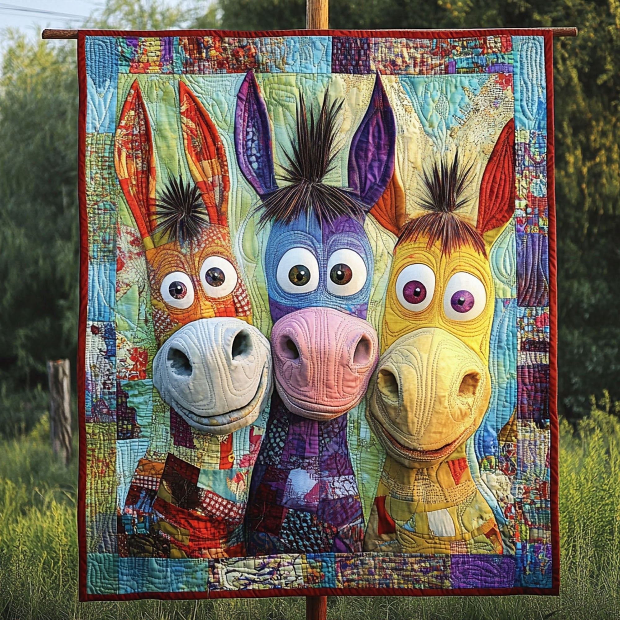 Sassy Saddlebacks Quilted Blanket Christmas Bedroom Decor Gifts For Donkey Lovers Sassy Saddlebacks Quilted Blanket Christmas Bedroom Decor Gifts For Donkey Lovers - Image 1