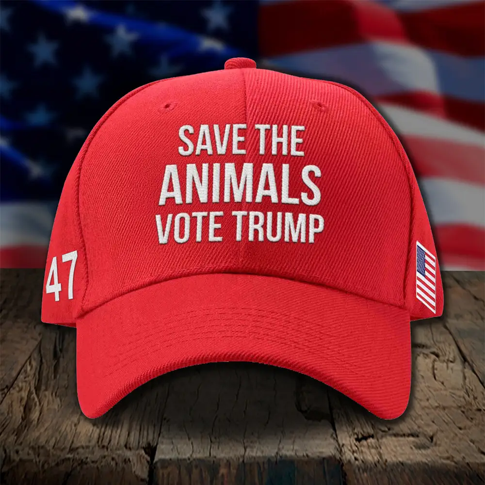 Save The Animals Vote Trump Embroidered Hat They're Eating Our Pets Hat Trump 2024 Merch