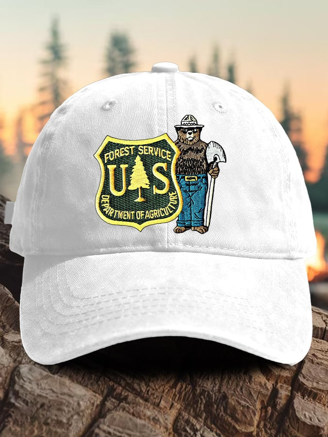 Save The Forest Service Baseball Cap US Bear Ball Cap Gifts For Forest Lovers Save The Forest Service Baseball Cap US Bear Ball Cap Gifts For Forest Lovers - Image 1