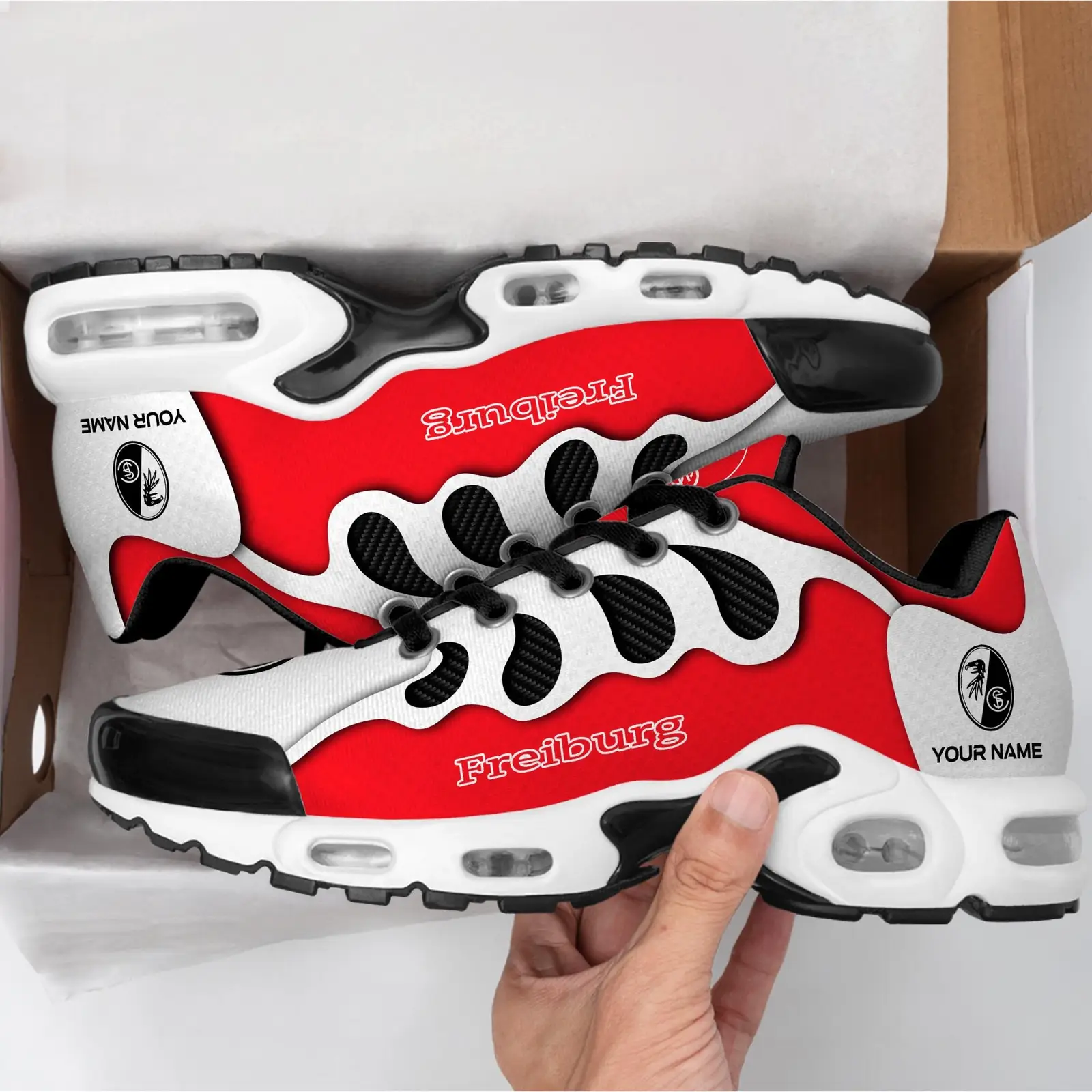 SC Freiburg Air Max Plus Shoes Sneakers For Men And Women SC Freiburg Air Max Plus Shoes Sneakers For Men And Women - Image 1