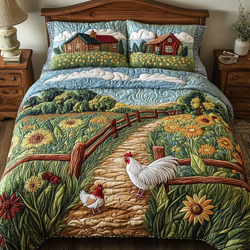 Scenic Escape Quilted Bedding Set Premium Comforter Set for Restful Nights
