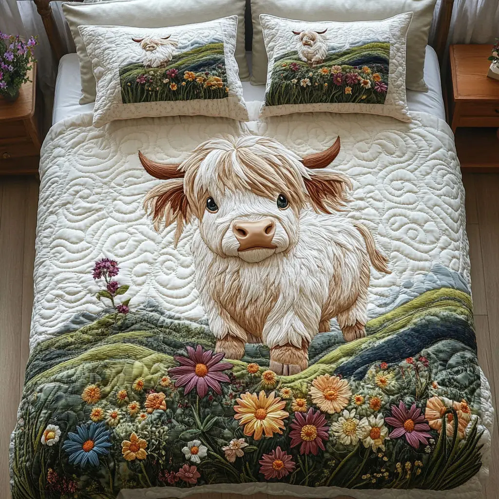 Scottish Beauty Quilted Bedding Set Premium Comforter Set for Restful Nights