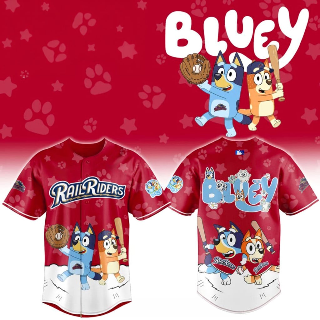 Scranton Wilkes-Barre RailRiders Bluey Night Jersey 2026 RailRiders Merch Gift For Baseball Fan