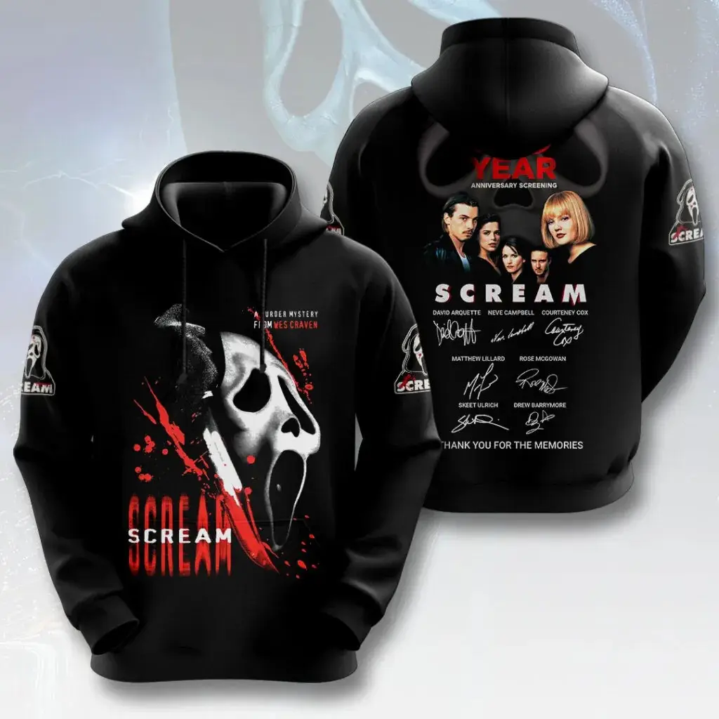 Scream 30th Anniversary Hoodie Scream 7 Kill Tour Hoodie Horror Fans Gift Ideas