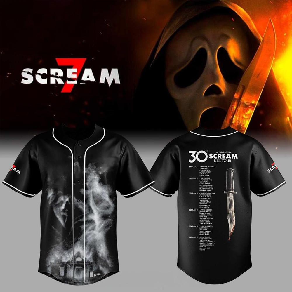 Scream 30Th Anniversary Jersey 2026 Scream 7 Kill Tour Merch Best Gifts For Horror Lovers