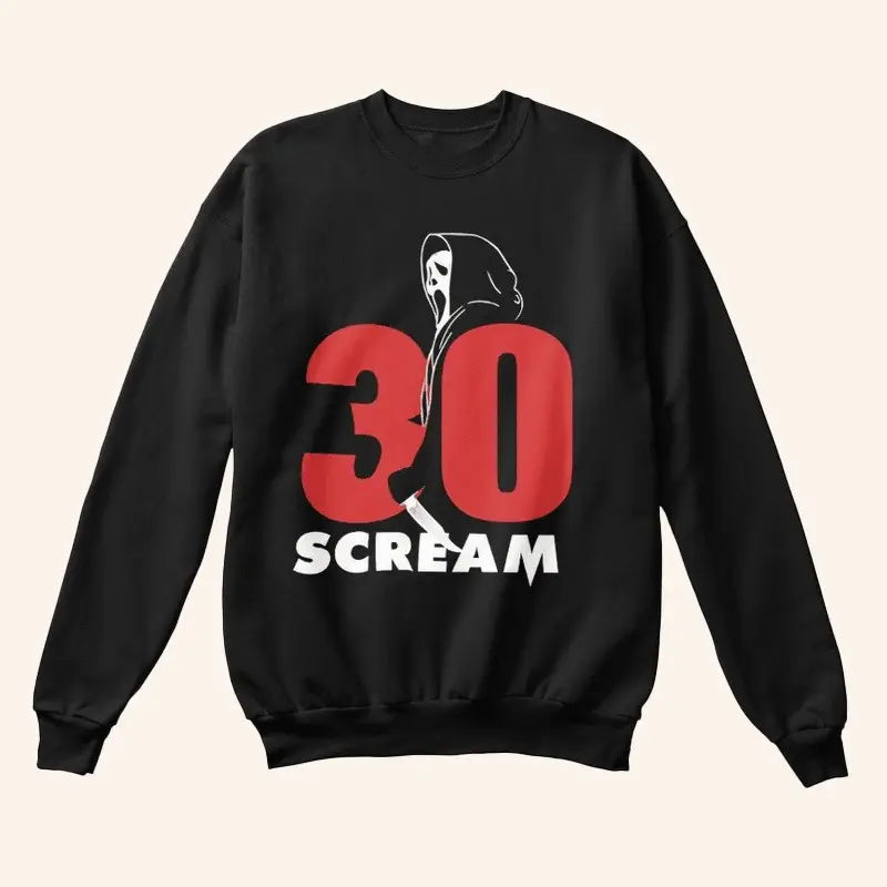 Scream 7 Kill Tour Merch 30Th Anniversary Scream 7 Kill Tour Sweatshirt Ghost Face