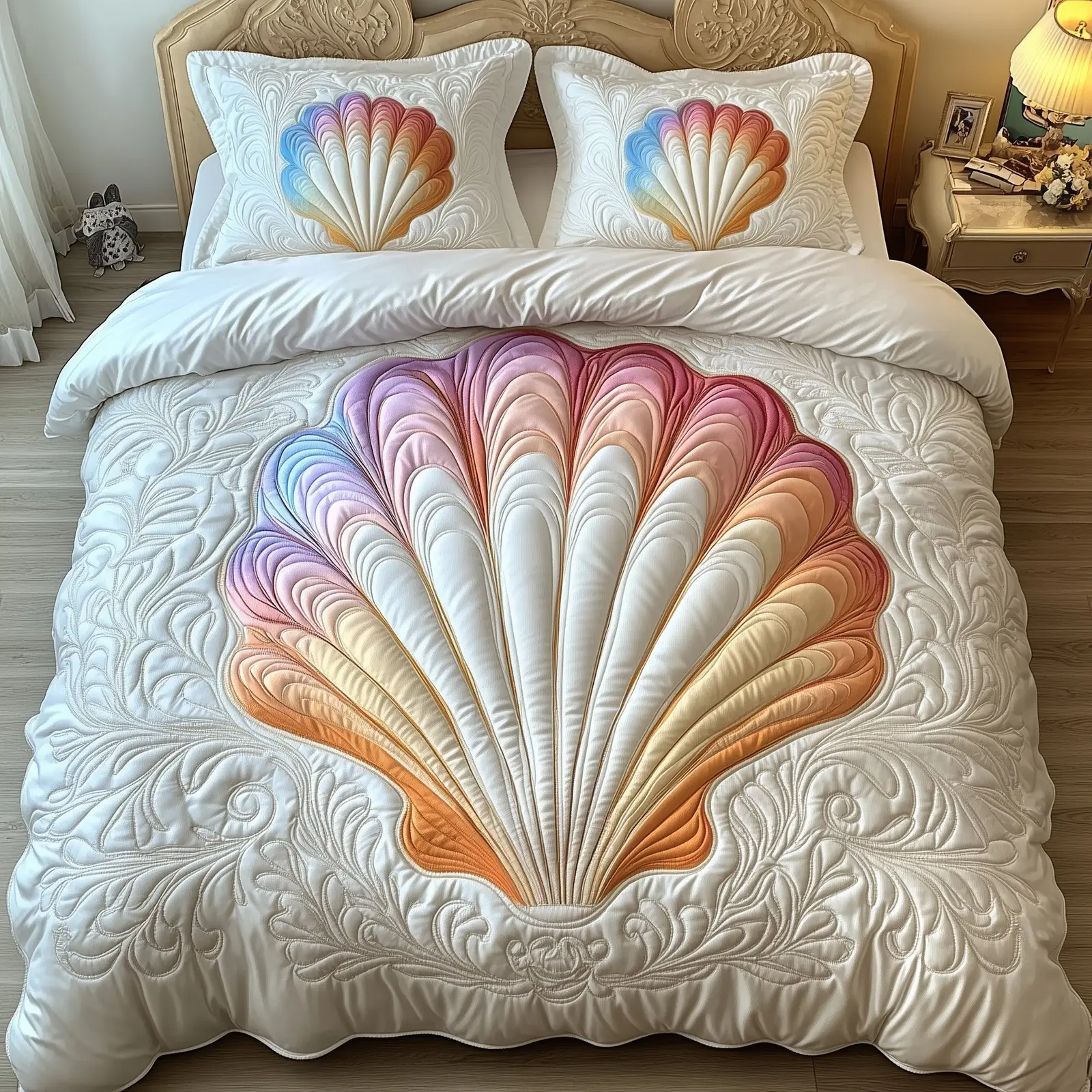 Sea Breeze Quilted Bedding Set Geometrical Pattern Sea Breeze Quilted Bedding Set Geometrical Pattern - Image 1
