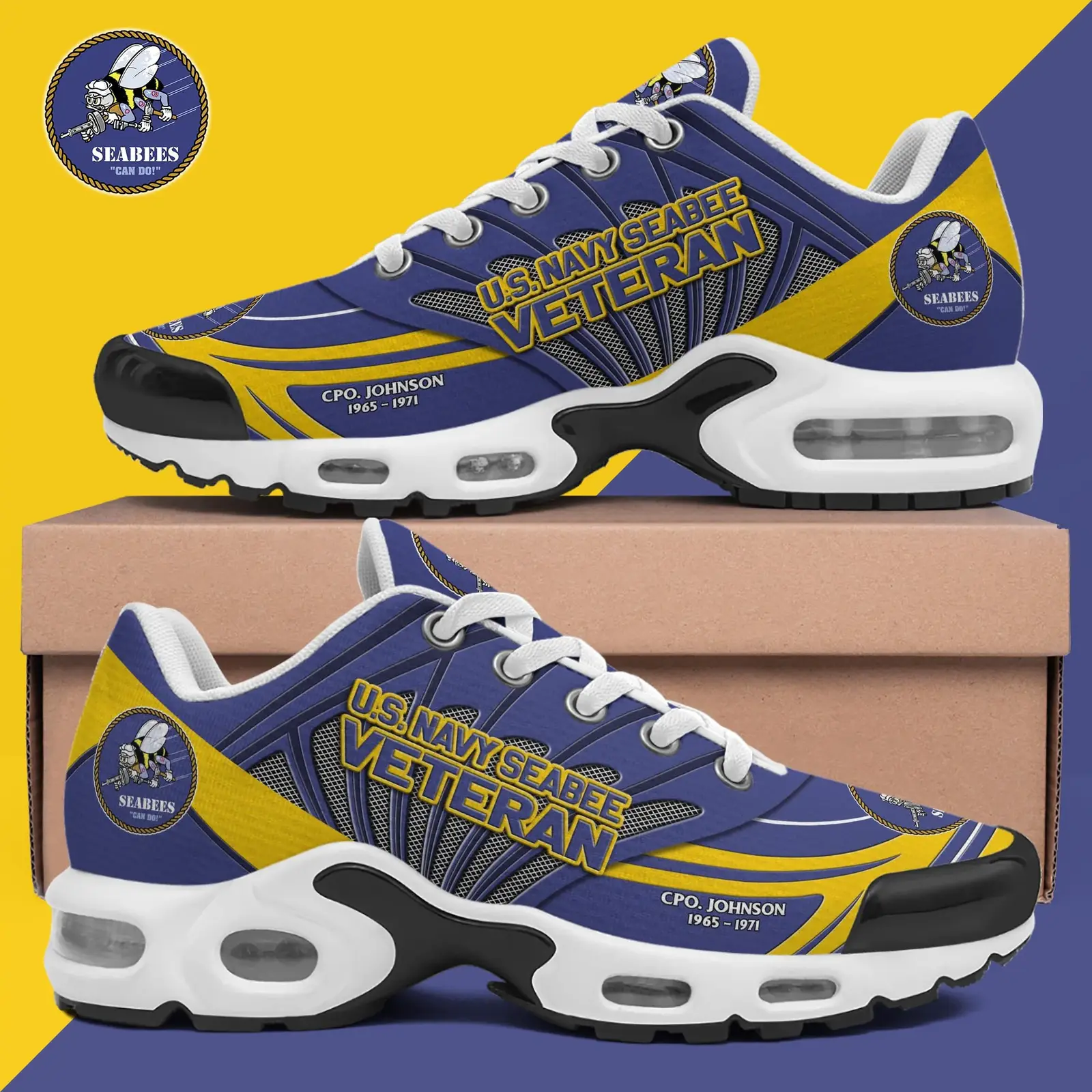 Seabee Shoes Custom Name And Year Air Max Shoes & Air Cushion Sneakers