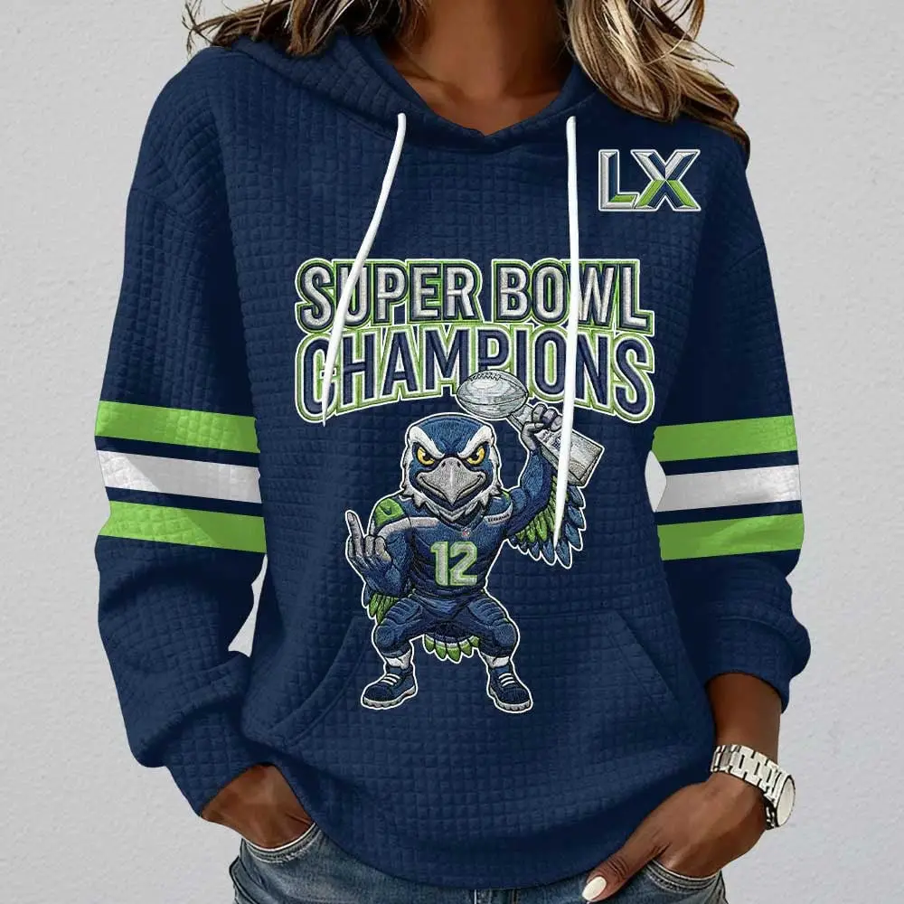 Seahawks Champions 2026 Hoodie Womens Seahawks Super Bowl Merch Hawks Pride Gift Seahawks Champions 2026 Hoodie Womens Seahawks Super Bowl Merch Hawks Pride Gift - Image 1