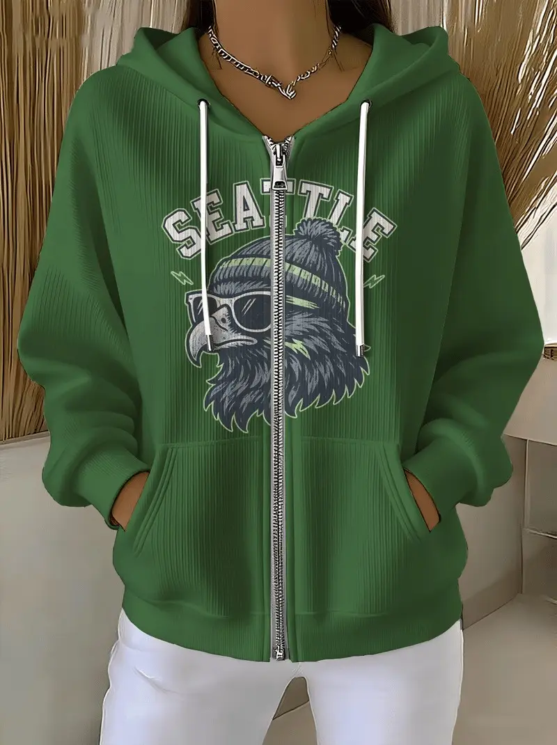 Seahawks Championship Zipper Hoodie Seattle Seahawks Winner Merch Women's Football Gift