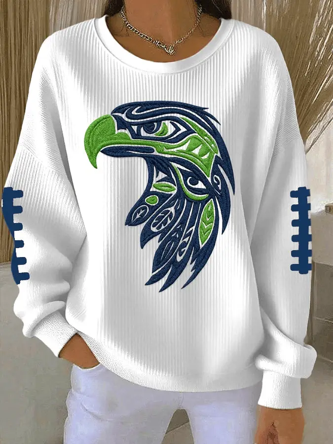 Seahawks Football Merch Seattle Football Sweatshirt Sea-Hawks Clothing for Game Day